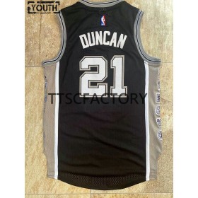 San Antonio Spurs Trikot DUNCAN 21 Retro Schwarz Swingman - Kinder